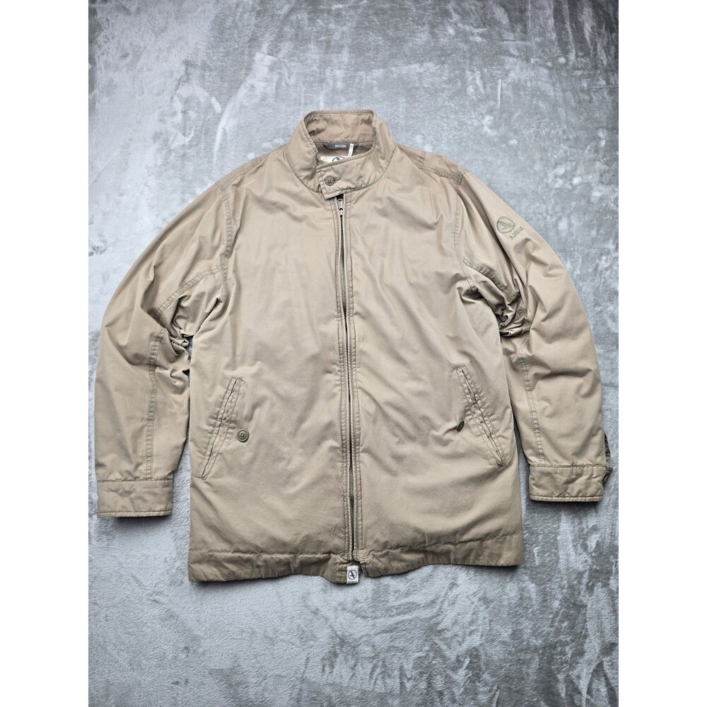AIGLE Mens Jacket Size Medium Tan Beige Full Zip Light Outerwear Utility Casual